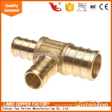 3/4 brass plumbing tee for boiler valve brass gas fittings